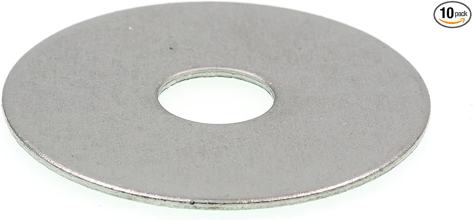 Prime-Line 9081583 Fender Washers, 1/2 In. X 2 In. OD, Grade 18-8 Stainless Steel (10 Pack)