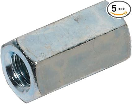 4374 5/16-24 Hex Coupling Nut Fine Thread,Pack of 5