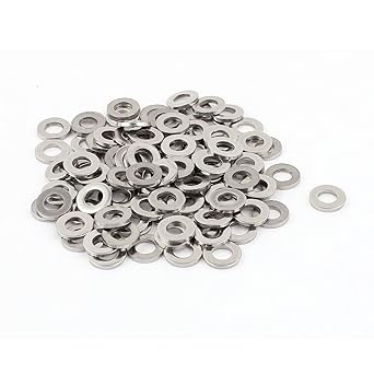 uxcell a15071300ux0536 M6 x 12mm x 1.5mm Stainless Steel Flat Washer for Screw Bolt (Pack of 100)