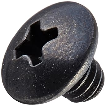 Small Parts 0803MPTB Steel Truss Head Machine Screw, Black Oxide Finish, Meets ASME B18.6.3, #2 Phillips, #8-32 Thread Size, 3/16