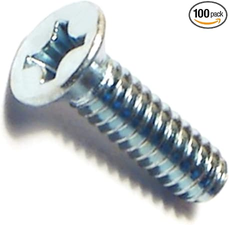 014973287832 Phillips Flat Machine Screws, 6-32 x 1/2, Piece-100