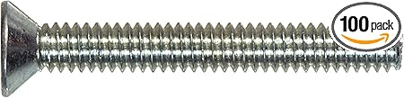 zinc 101059 8-32-Inch x 1-1/4-Inch Flat Head Phillips Machine Screw, 100-Pack, 1.25 inches