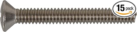 44129 8-32 x 3-Inch Oval Head Phillips Machine Screw, Stainless Steel, 15-Pack