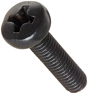 Small Parts M416D7985AB Steel Pan Head Machine Screw, Black Oxide Finish, Meets DIN 7985, #2 Phillips Drive, M4-0.7 Thread Size, 16 mm Length, Fully Threaded, Import (Pack of 100)