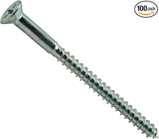 014973474034 Phillips Flat Wood Screws, 8 x 2-1/4, Piece-100