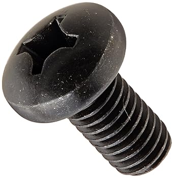 Small Parts Steel Pan Head Machine Screw, Black Oxide Finish, Meets ASME B18.6.3, #1 Phillips Drive, #4-40 Thread Size, 1/4