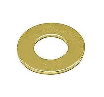 Small Parts Brass Flat Washer, Plain Finish, 3/4