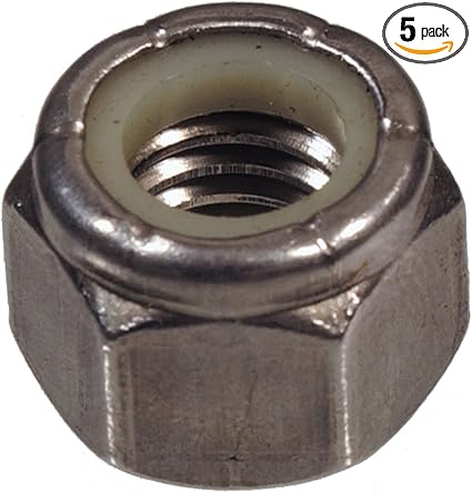 4358 7/16-20 Stainless Steel Stop Nut (Nylon Insert) (5-Pack)