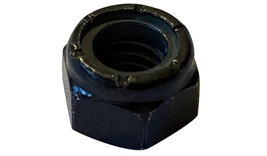 Small Parts 10NSBZ #10-24 NM Nylon Insert Hex Lock Nut Black Zinc (Pack of 100)