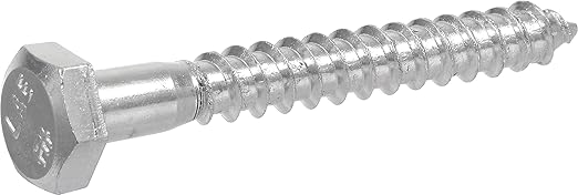 230086 Zinc Hex Lag Screw, 3/8