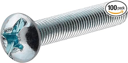 90185 8-32-Inch x 3/4-Inch Round Head Combo Machine Screw, 100-Pack, Zinc