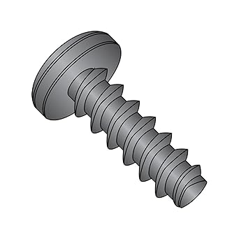 Small Parts 0610LPPB Steel Thread Rolling Screw for Plastic, Black Oxide Finish, Pan Head, Phillips Drive, #6-19 Thread Size, 5/8