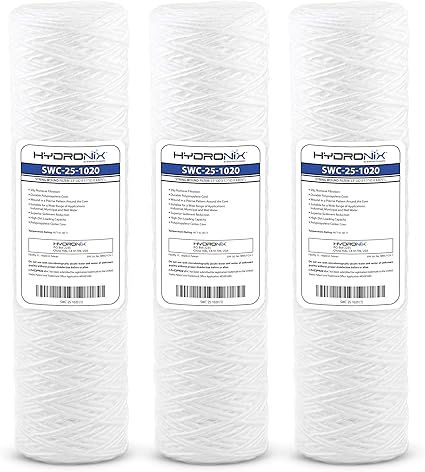 Hydronix HX-SWC-25-1020/3 Universal Whole House String Wound Sediment Water Filter Cartridge 2.5