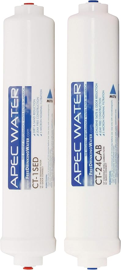 APEC Water Systems FILTER-SET-QUICK US Made Double Capacity Replacement Filter Set For Ultimate Series Reverse Osmosis Water Filter System Stage 1-2