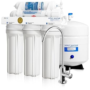 APEC Water Systems RO-90 Ultimate Series Top Tier Supreme Certified High Output 90 GPD Ultra Safe Reverse Osmosis Drinking Water Filter System, Chrome Faucet