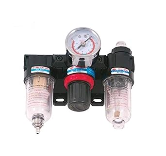 HHIP 7600-1770 1/8 NPT Filter/Regulator/Lubricator 3 Piece Unit, Clear