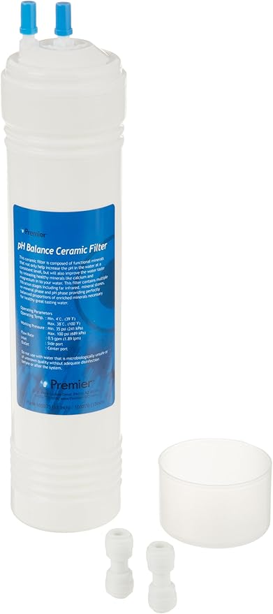 Watts Premier WP560060 RO Water Filtration PH Balancing Ceramic Filter with 1/4 inch QC Fitting, 1 Count (Pack of 1), Multicolor