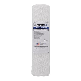 Hydronix SWC-25-1010 Universal Whole House String Wound Sediment Water Filter Cartridge 2.5