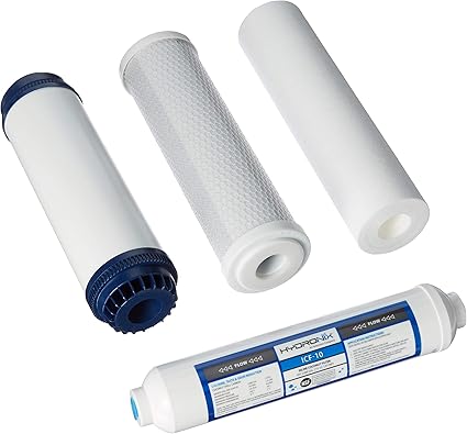 5 Stage 4pc Reverse Osmosis RO Water Filter Cartridges, Pre & Post Replacement Set SED UDF CTO GAC - 2.5