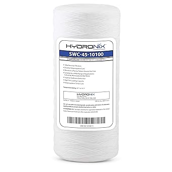 Hydronix SWC-45-10100 Universal Whole House Sediment String Wound Water Filter Cartridge 4.5