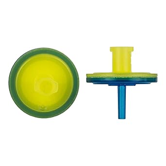 MACHEREY-NAGEL 729036 CHROMAFIL RC Syringe Filter, Top: Yellow, Bottom: Blue, 0.2µm Pore Size, 15 mm Membrane Diameter (Pack of 100)