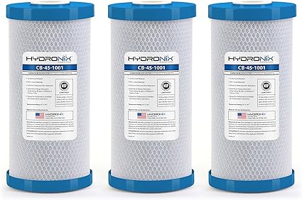 Hydronix CB-45-1001 Whole House Commercial Hydroponics RO NSF Carbon Block Water Filter, 4.5