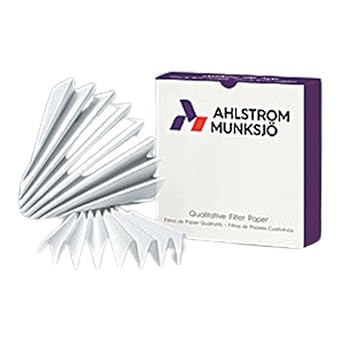 Ahlstrom-Munksjö 5190-1850 PrePleated Fluted Filter Paper, Grade 519, 18.5cm Diameter (Pack of 100)