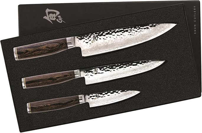 Shun Piece Premier Knife Set, 3 Sizes, Brown