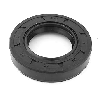 uxcell Oil Seal, TC 30mm x 52mm x 10mm Nitrile Rubber Cover Double Lip with Spring for Mechanical Motive Axle Shaft, Black Pack of 1