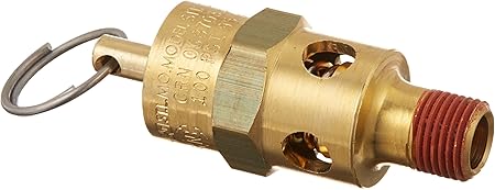 Control Devices ST2512-1A100 St25121A100 St Series Brass Soft Seat Asme Safety Valve, 100 Psi Set Pressure, 1/8 Male Npt