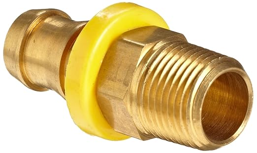 Anderson Metals Brass Push-On Hose Fitting, Connector, 1/2