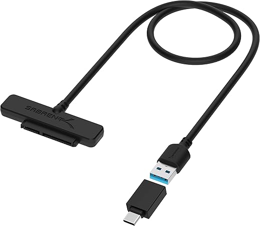 SABRENT USB 3.1 (Type A) to SSD / 2.5 Inch SATA Hard Drive Adapter [Optimized for SSD, Support UASP SATA III] (EC-SS31)