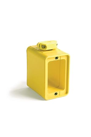 Woodhead 3050 Super-Safeway Multiple Outlet Box - Yellow, Dual Sided Mounting Box with Standard Depth, C-Clamp, Box Only