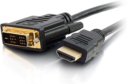 Legrand - C2G DVI to HDMI Cable, DVI-D Male to HDMI Male, Black HDMI Adapter Cable, 2 Meter (6.56 Feet) Bi-Directional Adapter Cable, 1 Count, C2G 42516