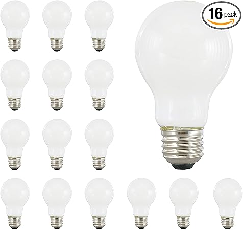 SYLVANIA LED TruWave Natural Series A19 Light Bulb, 60W Equivalent, Efficient 13W, Dimmable, 800 Lumens, Frosted 5000K, Daylight (Pack of 16)