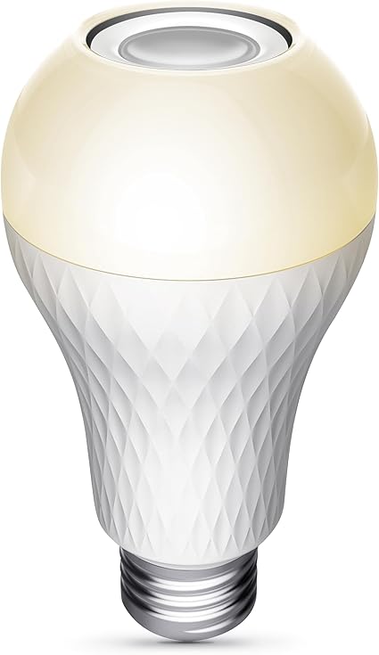 Feit Electric A19 LED Speaker Light Bulb, 60W Equivalent Built-in Speaker IntelliBulb, E26 Medium Base, 750 Lumens, 3000K Bright White - BTOM60830LEDI