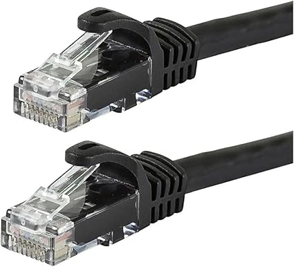 Monoprice Cat6 Ethernet Patch Cable - 10 Feet - Black (12 Pack) Snagless RJ45, Stranded, 550MHz, UTP, Pure Bare Copper Wire, 24AWG - Flexboot Series