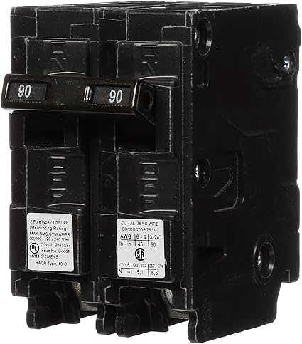 Q290H 90-Amp Double Pole 22kA Type QPH Circuit Breaker