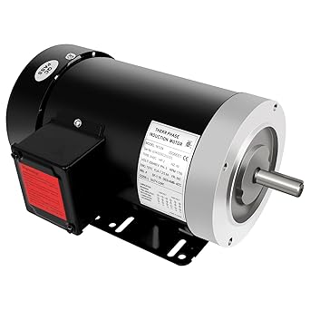 Electric Motor 2HP, 1750RPM General Purpose Motor, Three Phase 56C Motor TEFC 230/460V 5/8