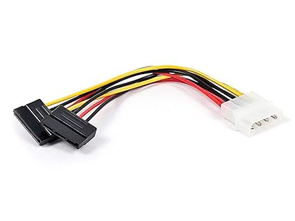 Monoprice Data Cable - 0.50 Feet - SATA Serial ATA Splitter Power Cable (1x 5.25 to 2X 15-pin SATA Power Connector)