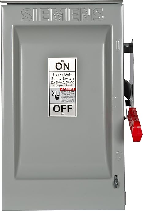 Siemens HNF362R 60-Amp 3 Pole 600-volt 3 Wire Non-Fused Heavy Duty Safety Switches