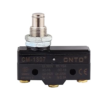 uxcell a15113000ux2352 AC 380V 15A SPDT Momentary High Push Plunger Micro Switch Micro Switch