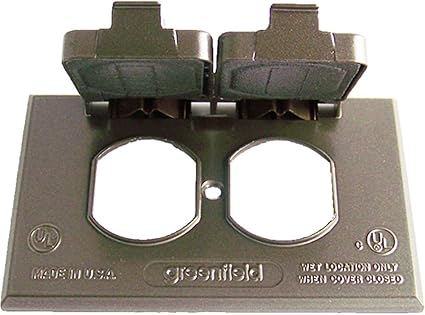 Greenfield Made in The U.S.A. CDRHBRS Series Weatherproof Electrical Outlet Box Cover, Bronze