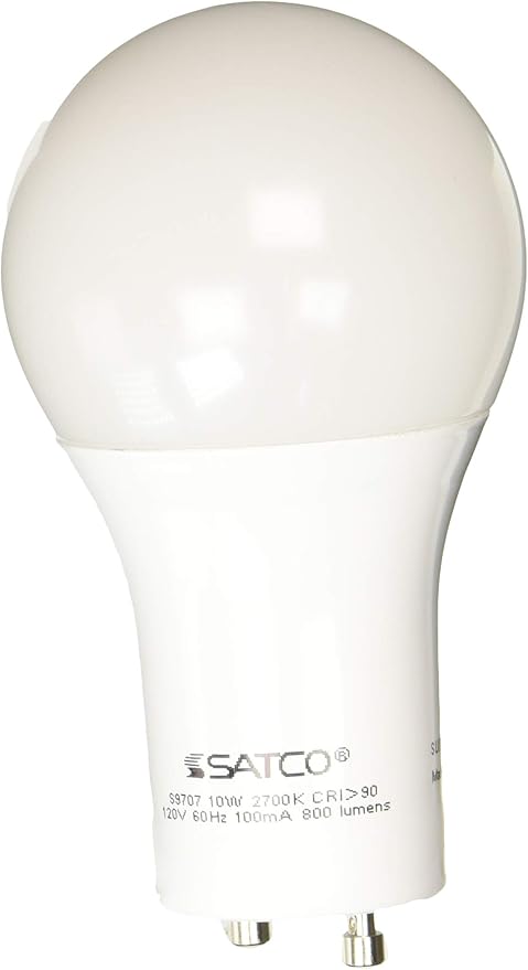 Satco S9707 GU24 Light Bulb Finish, 4.31 inches, Frosted White