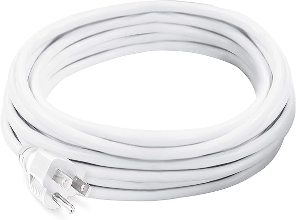 Snow Joe + Sun Joe PJEXT20-163-WHT Vinyl Landscape Outdoor 20-Foot Extension Cord, White