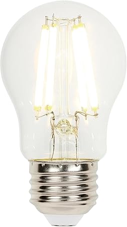 Westinghouse 5278000 8 Watt (75 Watt Equivalent) A15 Dimmable Clear Filament LED Light Bulb, Medium Base