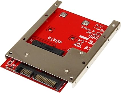 StarTech.com mSATA SSD to 2.5in SATA Adapter Converter - mSATA to SATA Adapter for 2.5in bay with Open Frame Bracket and 7mm Drive Height (SAT32MSAT257)