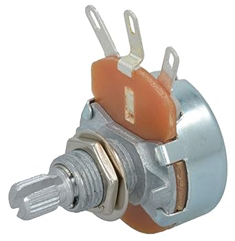 Jameco ValuePro 5W-VW24F-10D6-20K-B25 24mm Linear Taper Wirewound Potentiometer 25 Ohm 20% 5W Knurled Slotted Shaft 15mm L