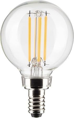 Satco 20524-5.5G16.5/LED/CL/927/120V/E12 S21209 Globe Style Antique Filament LED Light Bulb