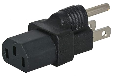 Jameco Valuepro YL-1212 IEC C13 to Nema 5-15P Plug Adapter (Pack of 2)